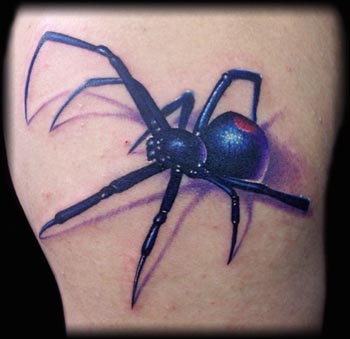 Tattoos - Dark Skin tattoos - black widow